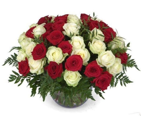 Classic Red & White Basket