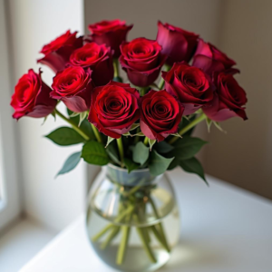 Red Rose Vase
