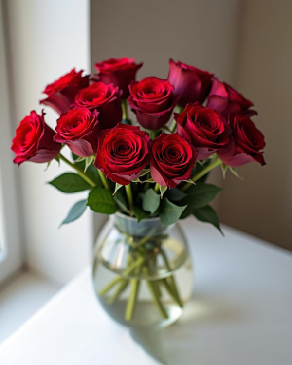 Red Rose Vase