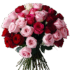 Red & Pink Roses Bouquet - Image 3