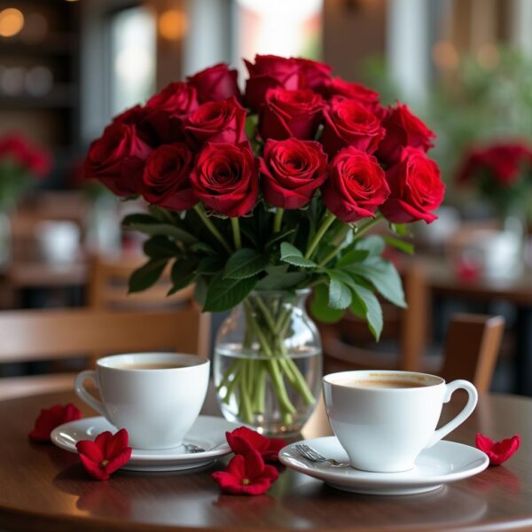 Red Rose Vase - Image 2