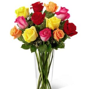 Mixed Roses Vase