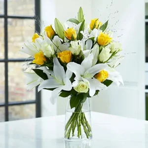 Sunshine Lilies Vase