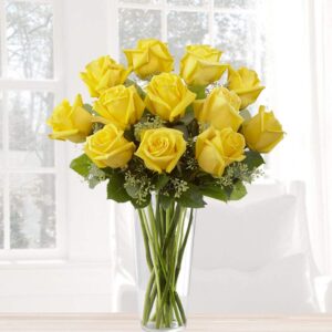 Yellow Roses Vase