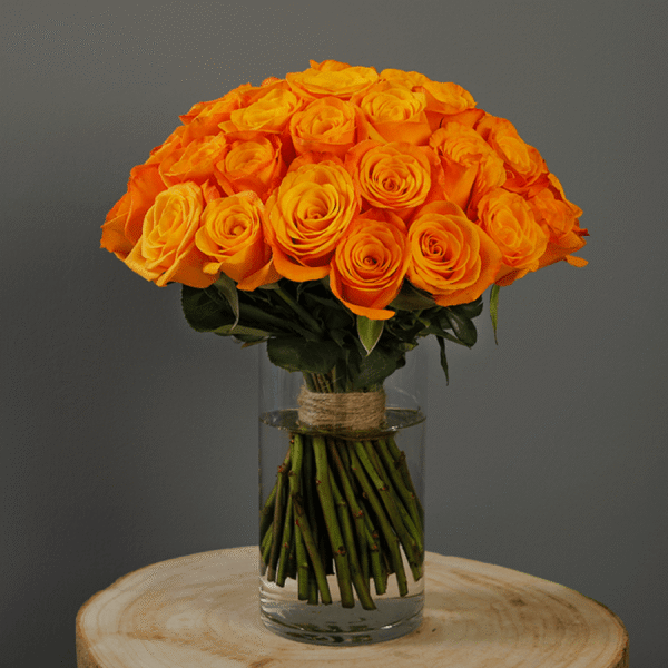 Orange Roses Vase - Image 3