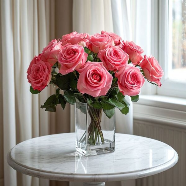 Pink Rose Vase - Image 2
