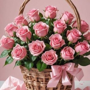 Pink Petal Basket