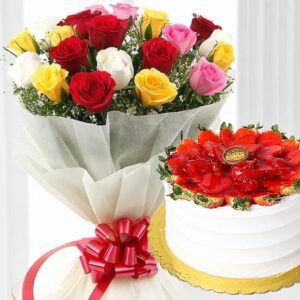 Roses & Fruit Cake