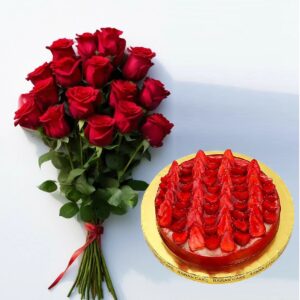 Roses & Strawberry Tart