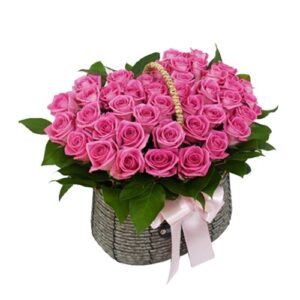 Pink Velvet Basket