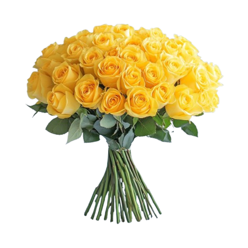 Yellow Roses Bouquet 4 Yellow Roses Bouquet - الصورة 4