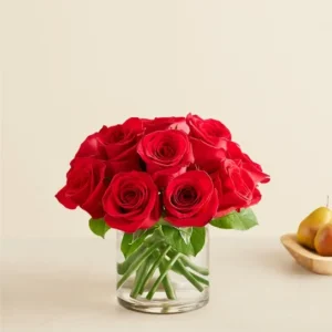 Crimson Elegance Vase