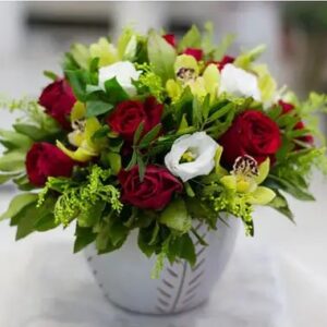 Crimson White Elegance