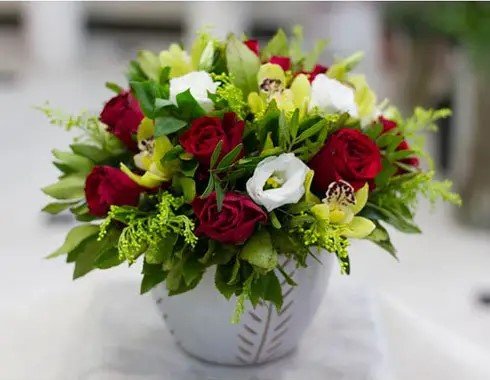 Crimson White Elegance Amman | WowWard Flower & Gift Delivery