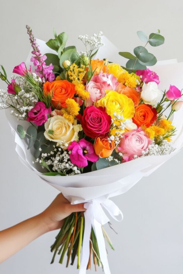 Vibrant Colorful Flower Bouquet