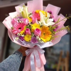 5 Colorful Lilyum Flower Bouquet