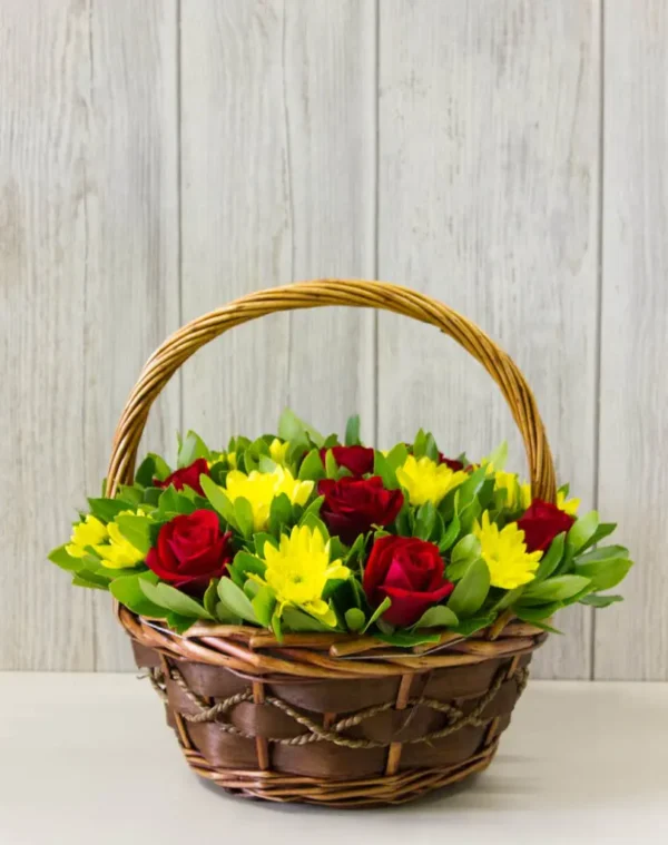 Crimson Sunshine Basket | Flower & Gift Delivery in Amman, Jordan – WowWard (Photo 2)