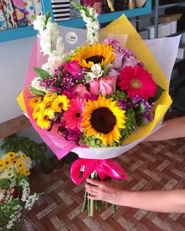 Seasonal Flowers with Sunflower Bouquet
