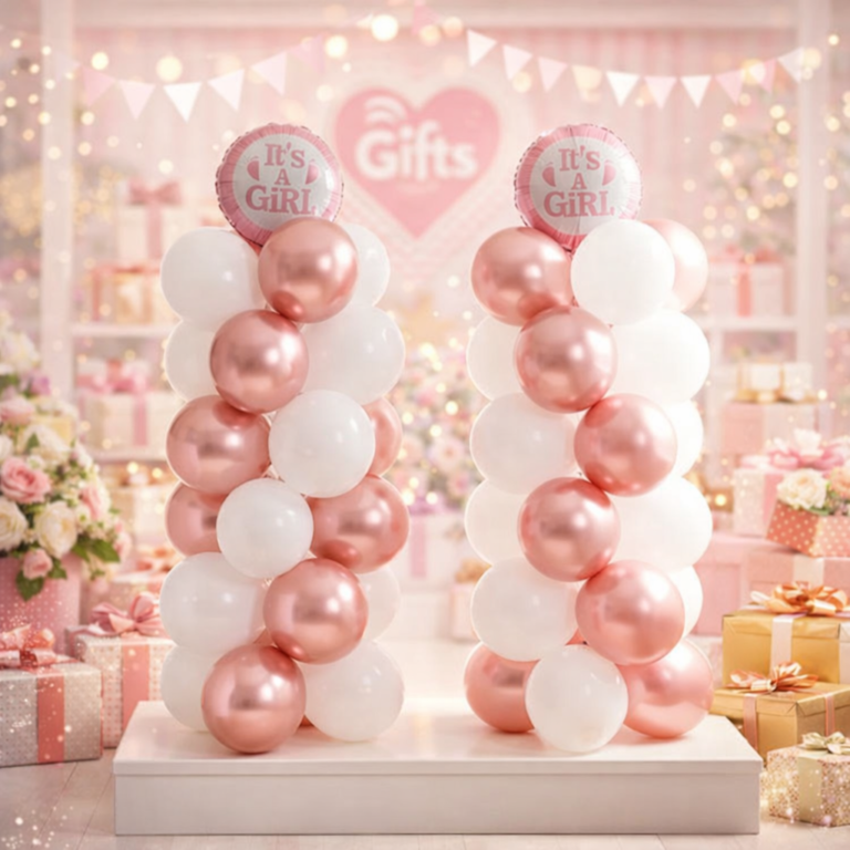 Baby Girl Celebration Column Amman | WowWard Flower & Gift Delivery