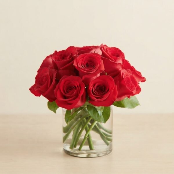 Crimson Elegance Vase