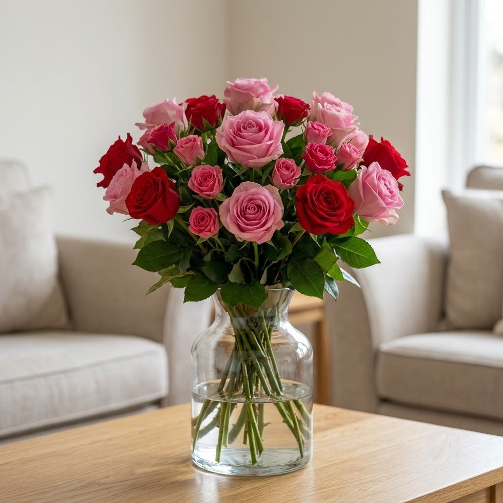 Pink & Red Rose