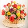 Radiant Mix Rose Basket
