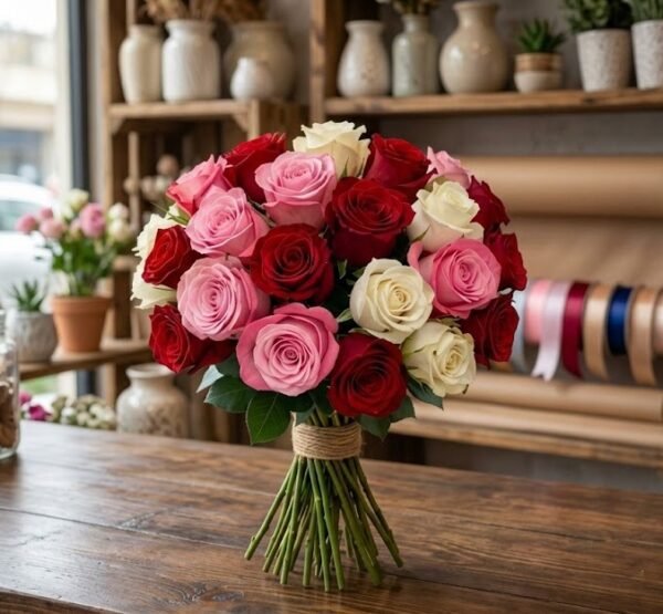 Red & Pink Roses Bouquet Red & Pink Roses Bouquet