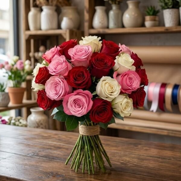 Red & Pink Roses Bouquet Red & Pink Roses Bouquet