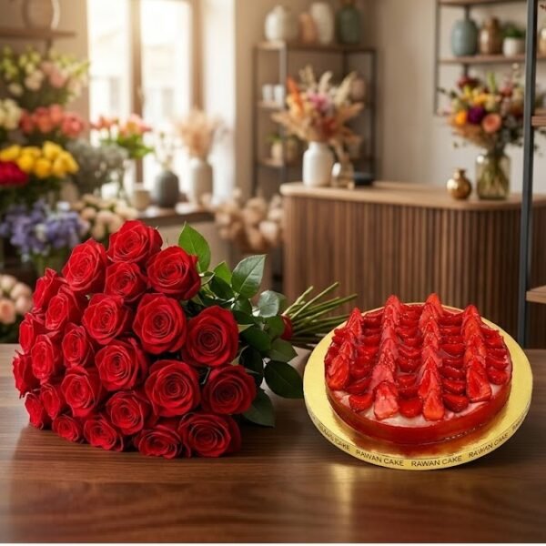 Roses & Strawberry Tart 2 Roses & Strawberry Tart