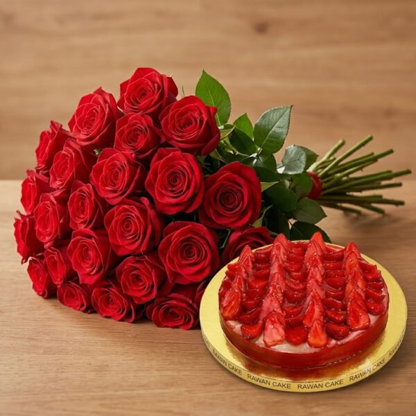 Roses & Strawberry Tart
