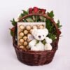 triple-love-basket.jpg Triple Love Basket with Teddy Bear & Chocolates
